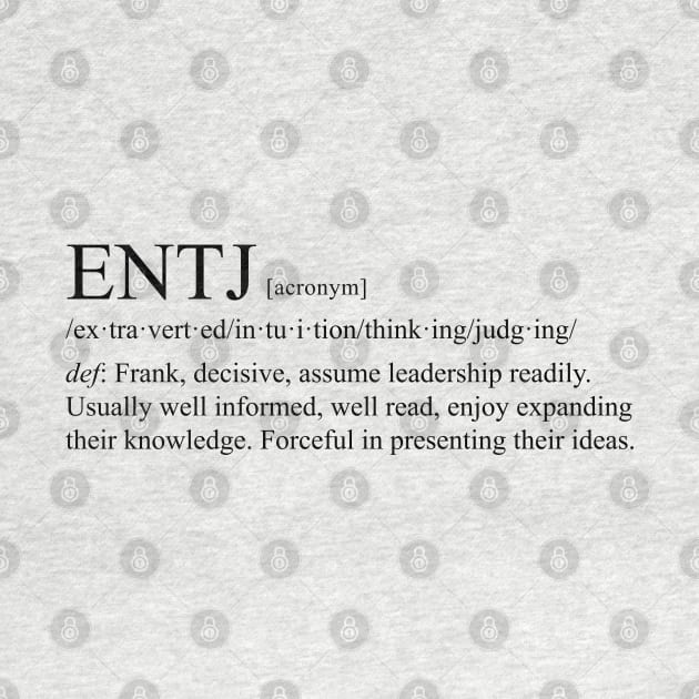 ENTJ Personality (Dictionary Style) Light by personalitysecret